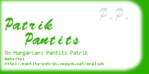 patrik pantits business card